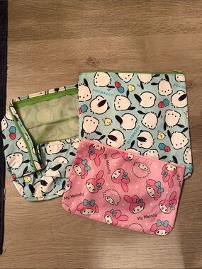 My Melody & Pochacco Zip Pouch and Pochacco small packing cube